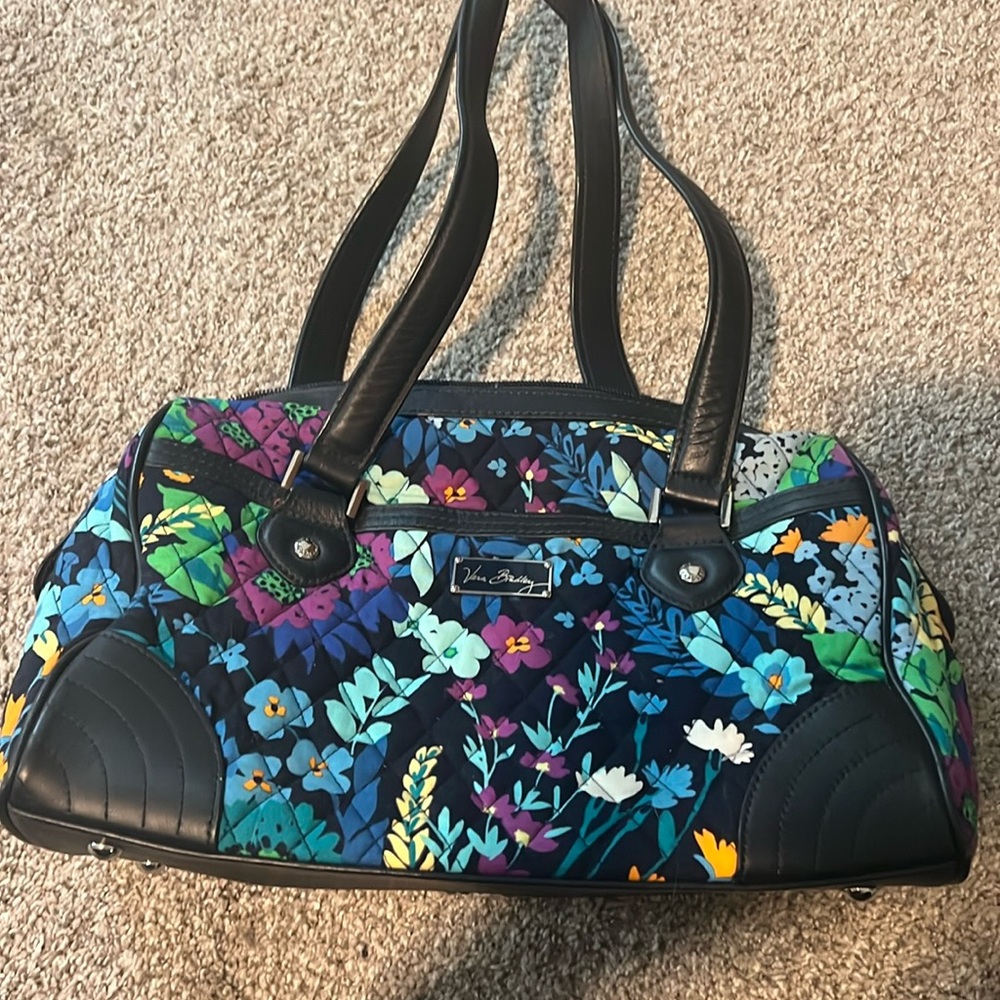 Vera Bradley Midnight Blues Leather Trim Bag